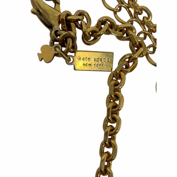 Kate Spade Set In Stone Double Bib Statement Necklace Purple Magenta Chunky 16” - Picture 6 of 7